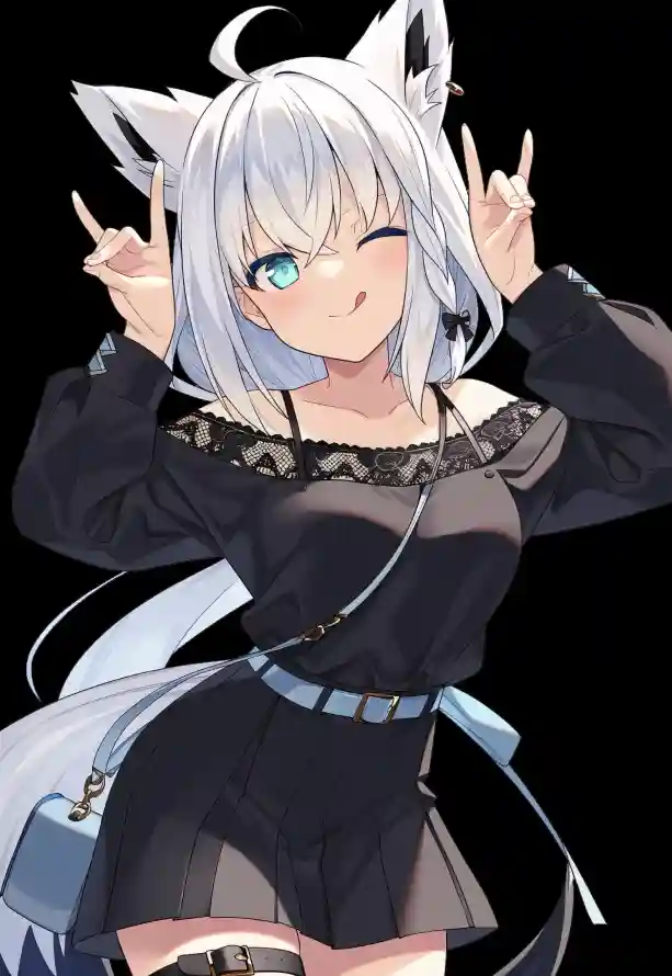 4k可爱壁纸 - 猫娘 - 猫耳 - 白发「哲风壁纸」