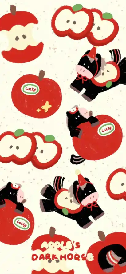 4k可爱壁纸 - 手绘 - 插画 - 木马「哲风壁纸」