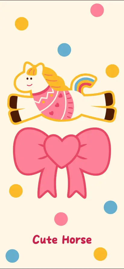 4k彩虹壁纸 - 插画 - 马年 - 卡通小马「哲风壁纸」