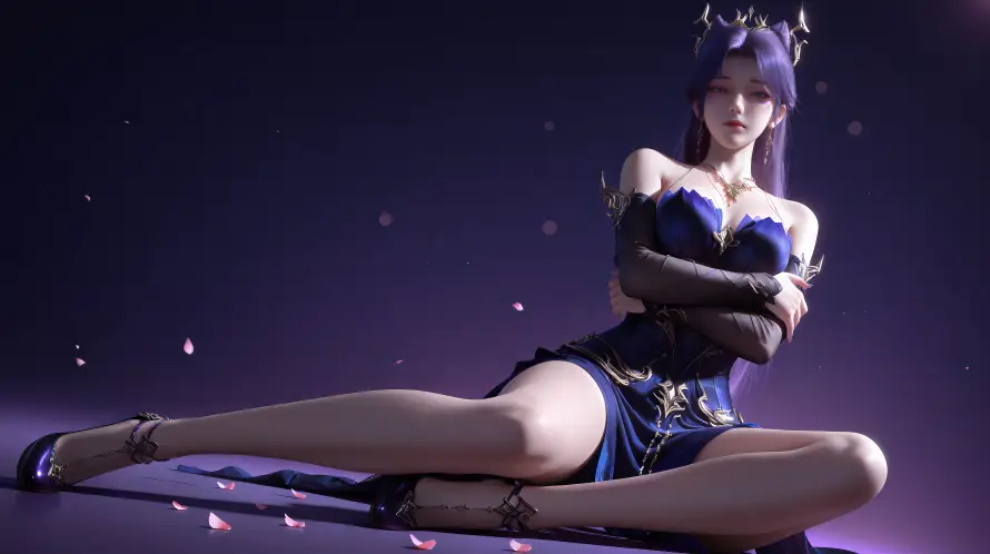 4k坐姿壁纸 - 神墓 - 花瓣 - 魅惑「哲风壁纸」