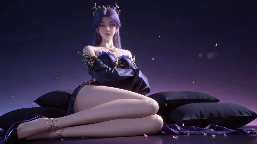 4k坐姿壁纸 - 性感 - 神墓 - 花瓣「哲风壁纸」