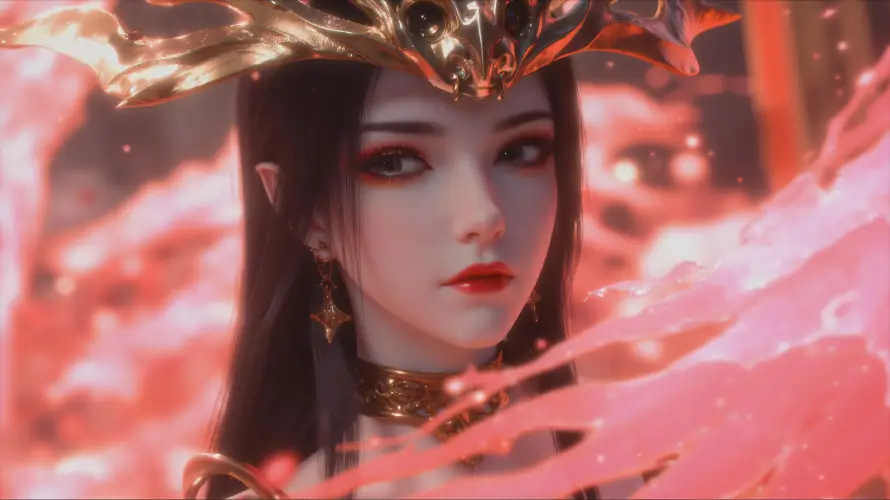 4k古风壁纸 - 女王 - 玄幻 - 红衣「哲风壁纸」