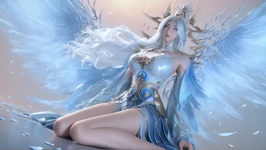 4k仙侠壁纸 - 冰晶 - 圣光 - 坐姿「哲风壁纸」 4k仙侠壁纸 - 冰晶 - 圣光 - 坐姿「哲风壁纸」