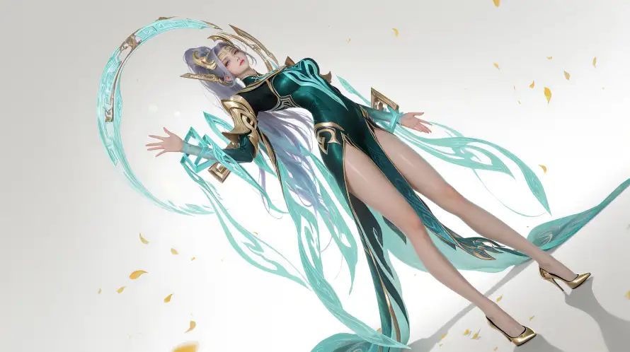 4k女娲壁纸 - 银发 - 飘带 - 高跟鞋「哲风壁纸」 4k女娲壁纸 - 银发 - 飘带 - 高跟鞋「哲风壁纸」