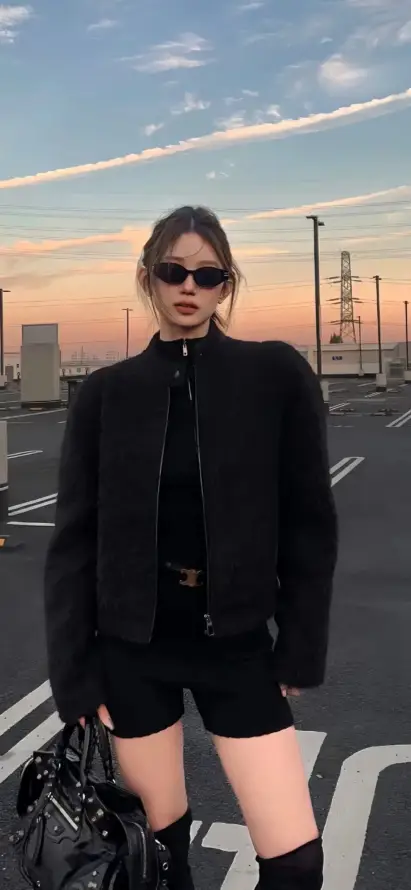 4k墨镜壁纸 - 天空 - 日落 - 时尚「哲风壁纸」