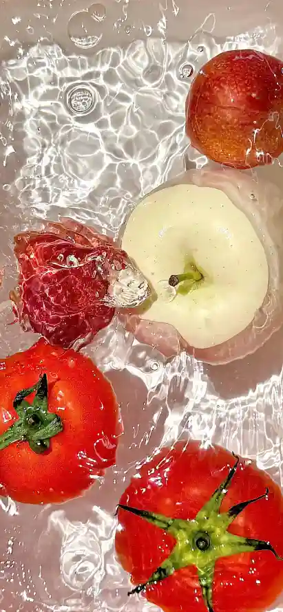 4k厨房壁纸 - 梨 - 新鲜 - 气泡「哲风壁纸」