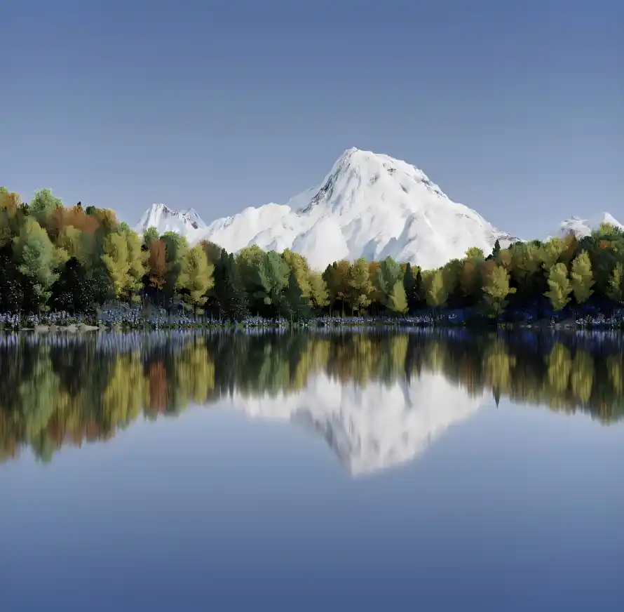 4k倒影壁纸 - 宁静 - 山峰 - 户外「哲风壁纸」
