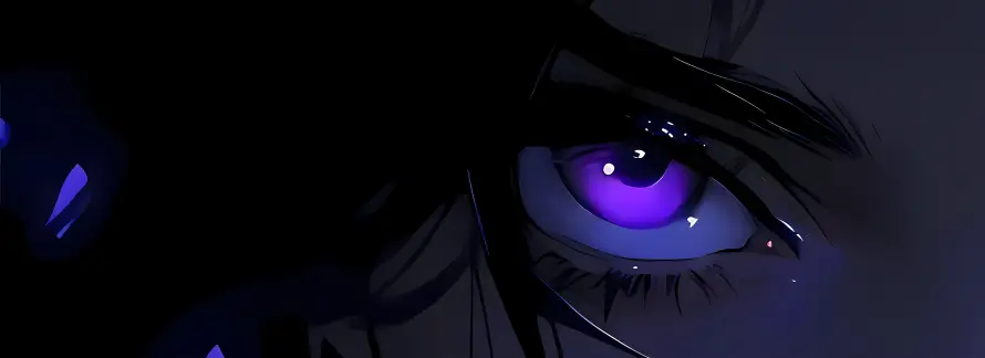 4k双屏壁纸 - 左眼 - 紫眸 - 紫瞳「哲风壁纸」