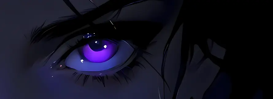 5k双屏壁纸-动漫眼睛 - 右眼-暗色背景壁纸分享「哲风壁纸」