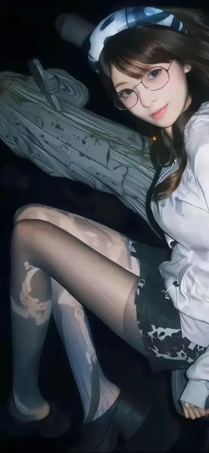 4k发带壁纸 - 可爱 - 坐姿 - 甜美「哲风壁纸」