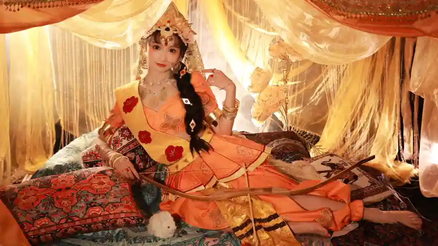 4k可爱壁纸 - 民族风 - 传统服饰 - 华丽头饰「哲风壁纸」