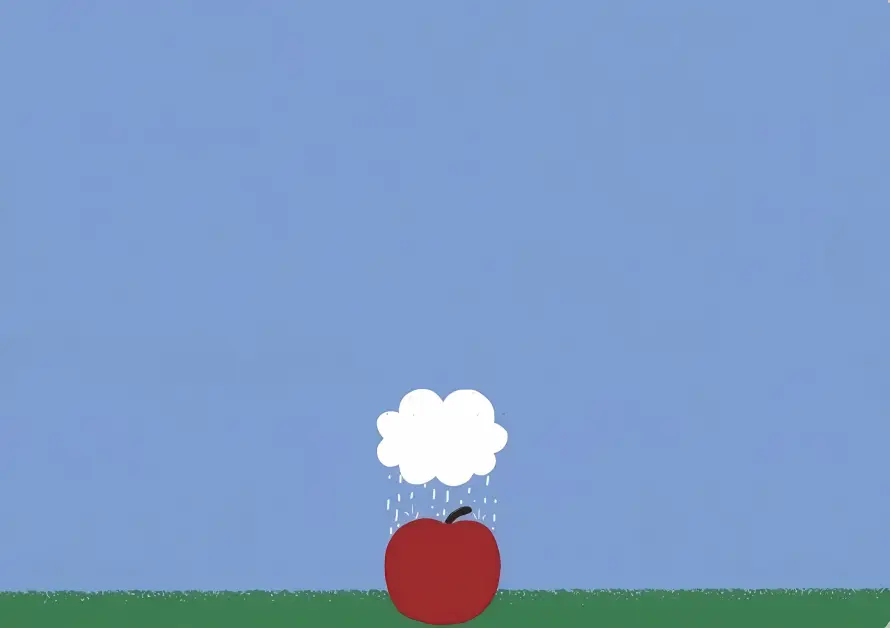 2k云朵壁纸-平面设计和卡通-红色苹果壁纸推荐「哲风壁纸」