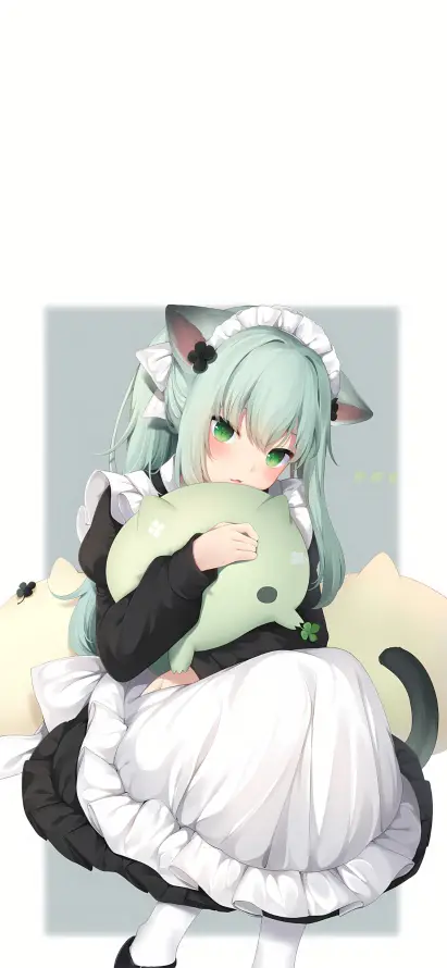 4k可爱壁纸 - 尾巴 - 猫耳 - 玩偶「哲风壁纸」