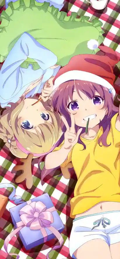 4k姐妹壁纸 - 礼物 - 紫发 - 躺卧「哲风壁纸」