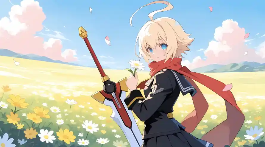 4k光环壁纸 - 剑 - 围巾 - 白云「哲风壁纸」