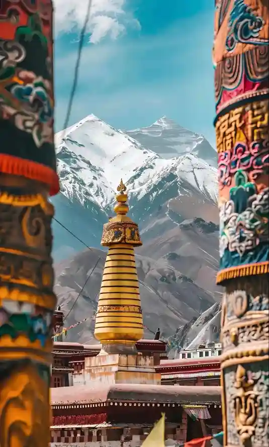 4k佛塔壁纸 - 拉萨 - 蓝天 - 西藏「哲风壁纸」