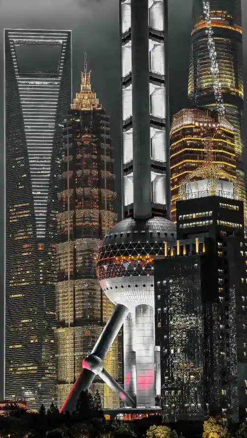 4k上海壁纸 - 城市 - 夜晚 - 夜景「哲风壁纸」