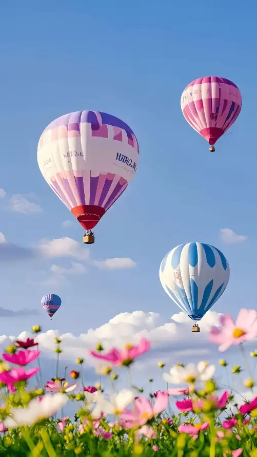 4k壁纸壁纸 - 手机 - 白云 - 花海「哲风壁纸」