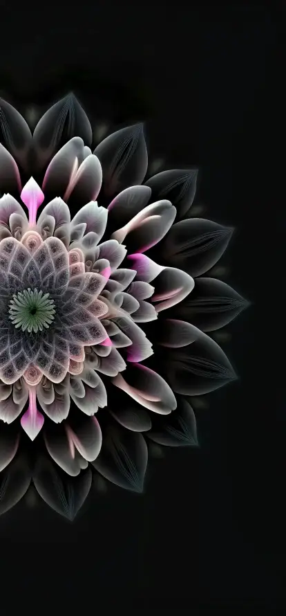 4k壁纸壁纸 - 手机 - 分形花 - 抽象花「哲风壁纸」