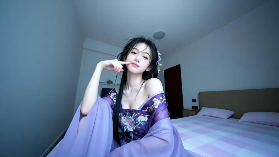 4k卧室背景壁纸-古风甜妹 - 古风穿搭-室内写真「哲风壁纸」