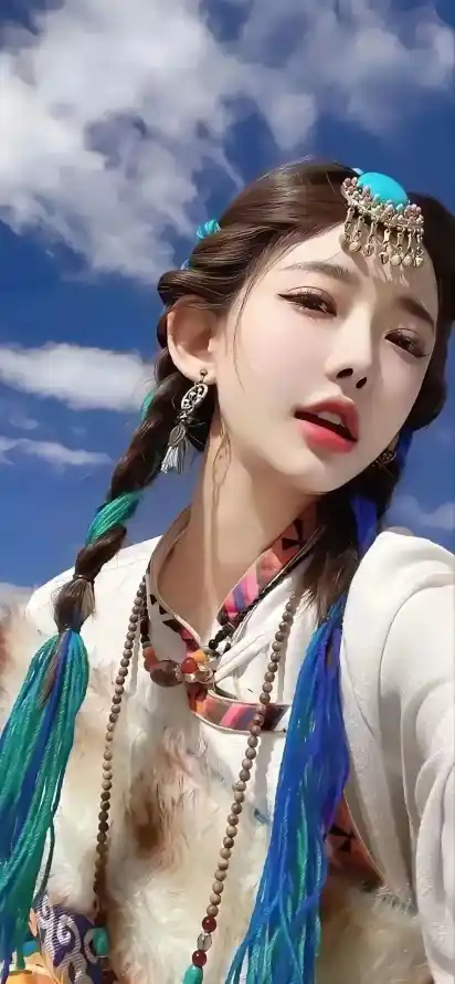 4kgirl壁纸 - 传统头饰 - 户外拍摄 - 清新妆容「哲风壁纸」