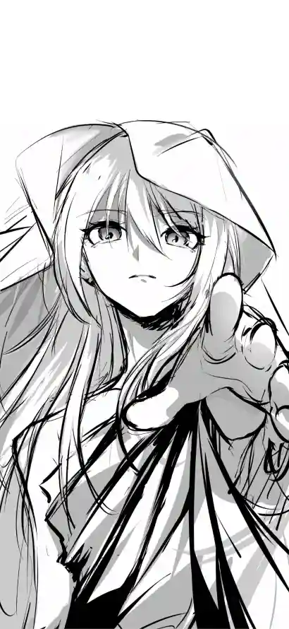 4k黑白壁纸 - 二次元 - 伸出手 - 人物特写「哲风壁纸」