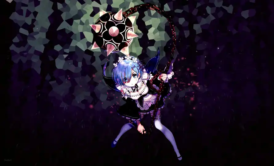 4kRe壁纸 - 蓝发 - 蕾姆 - 女仆装「哲风壁纸」