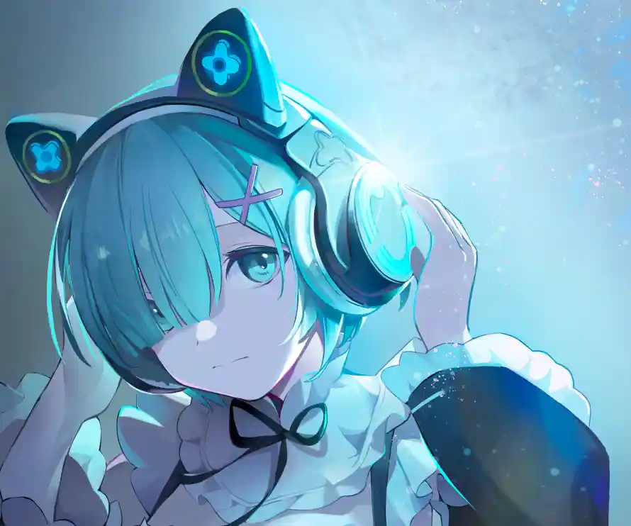 4kRe壁纸 - 短发 - 耳机 - 蓝发「哲风壁纸」 4kRe壁纸 - 短发 - 耳机 - 蓝发「哲风壁纸」