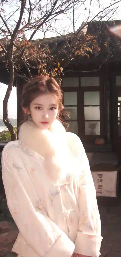 4k枯树壁纸 - 美女 - 长发 - Ios「哲风壁纸」