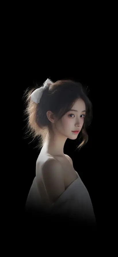 4k优雅壁纸 - 侧颜 - 发饰 - 摄影「哲风壁纸」