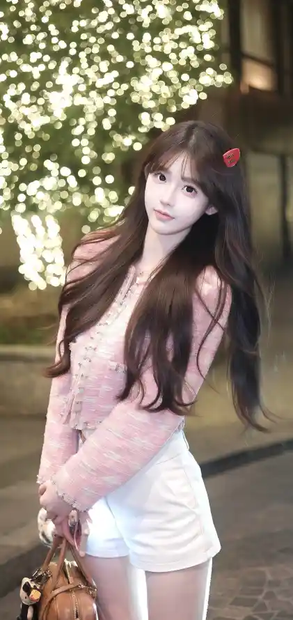 4k夜景壁纸 - 美女 - 街灯 - Ios「哲风壁纸」