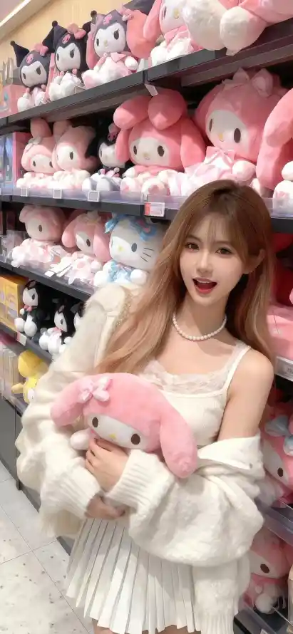 4k室内壁纸 - 少女 - 开衫 - 时尚「哲风壁纸」