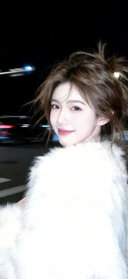 4k夜晚壁纸 - 夜景 - 妆容 - 微笑「哲风壁纸」