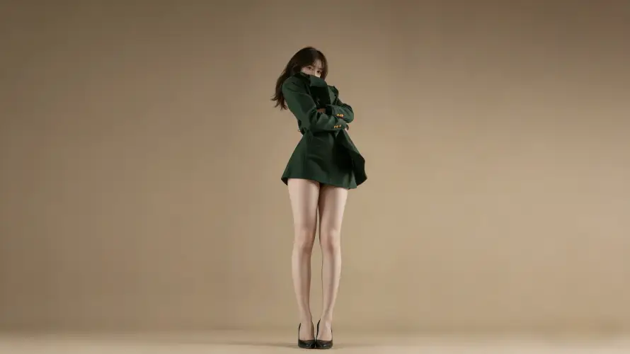 3k优雅壁纸-高跟鞋和修身-浅棕背景热门的壁纸「哲风壁纸」