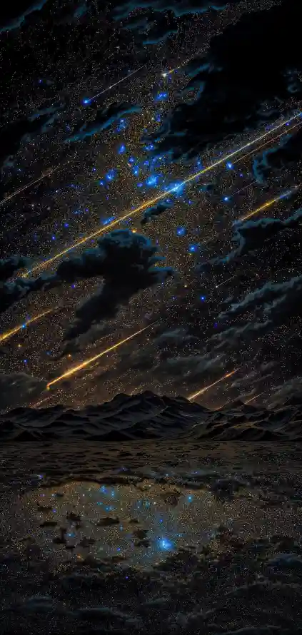 4k光影壁纸 - 反射 - 夜空 - 天际「哲风壁纸」