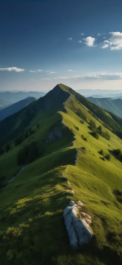4k云朵壁纸 - 山丘 - 山脉 - 山脊「哲风壁纸」