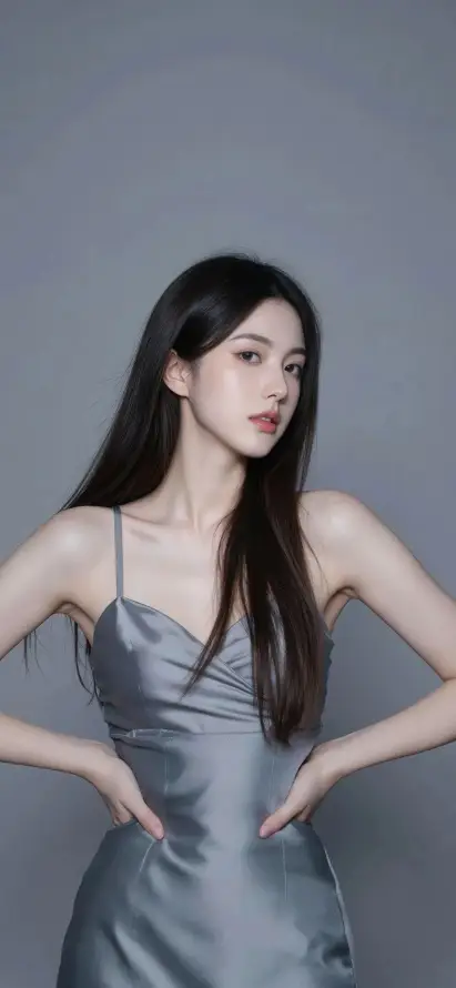 4k美女壁纸 - Ios - 吊带裙 - 优雅姿态「哲风壁纸」