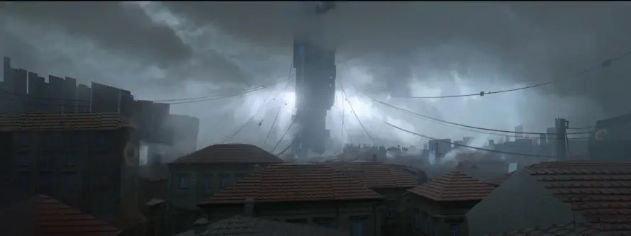 3k废墟壁纸-带鱼屏与末日-倒塌建筑热门的壁纸「哲风壁纸」