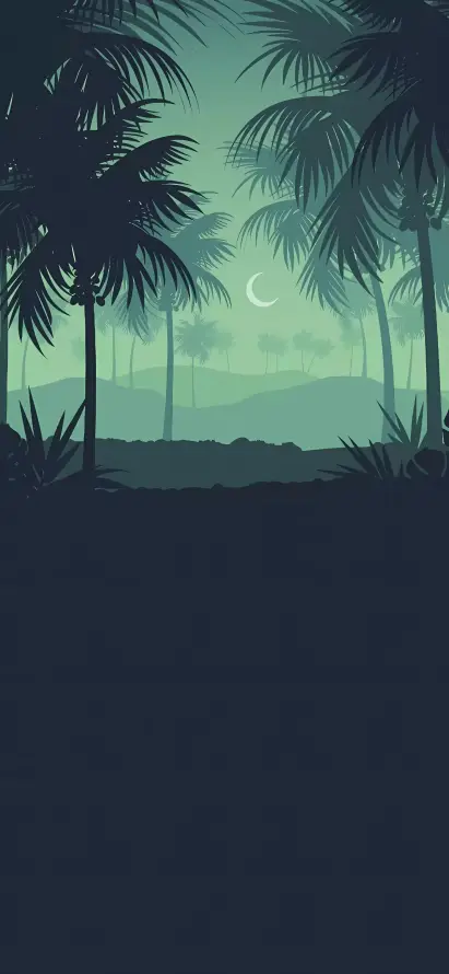 4k丛林壁纸 - 剪影 - 壁纸 - 夜晚「哲风壁纸」