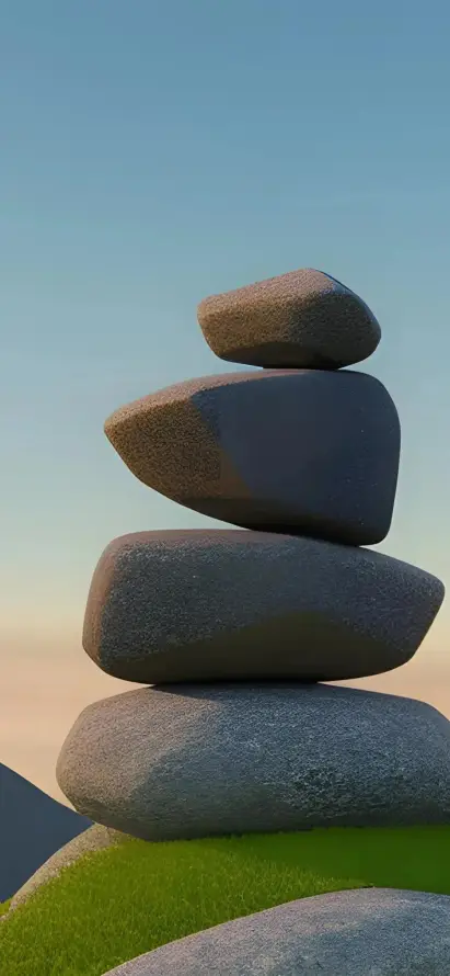 4k几何壁纸 - 堆叠 - 壁纸 - 平衡「哲风壁纸」