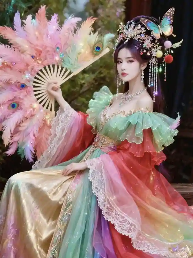 4k古装壁纸 - 古风 - 珠链 - 绿植「哲风壁纸」