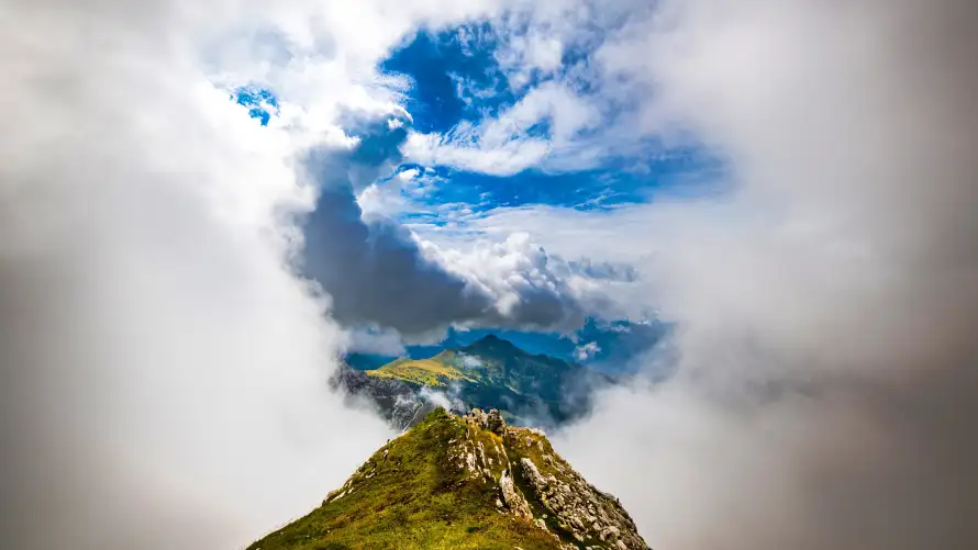 4k5K壁纸 - 云海 - 云雾 - 山顶「哲风壁纸」