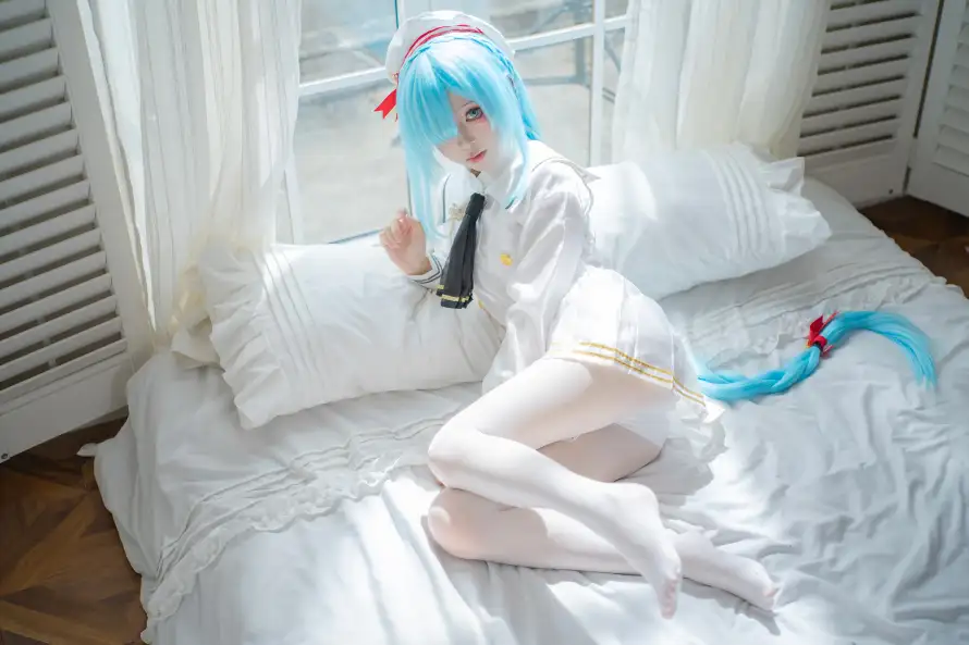 4k白丝壁纸 - 水手服 - cos - 碧蓝航线「哲风壁纸」