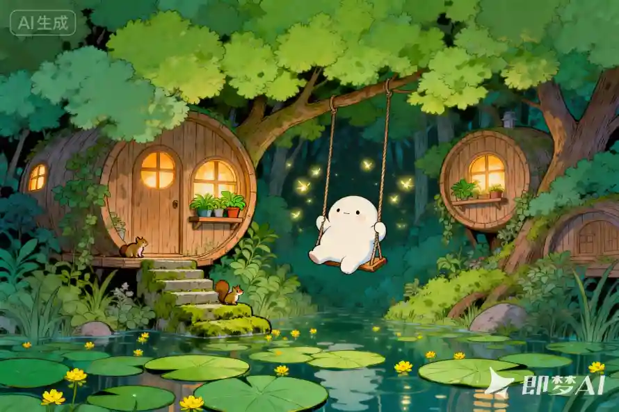 4k夜晚壁纸 - 木屋 - 树屋 - 梦幻「哲风壁纸」