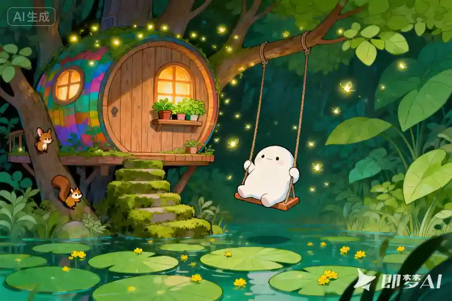 4k夏夜壁纸 - 幽灵 - 树屋 - 梦幻「哲风壁纸」
