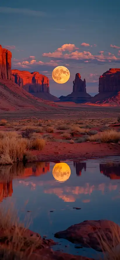 4k云朵壁纸 - 天空 - 孤峰 - 月亮「哲风壁纸」