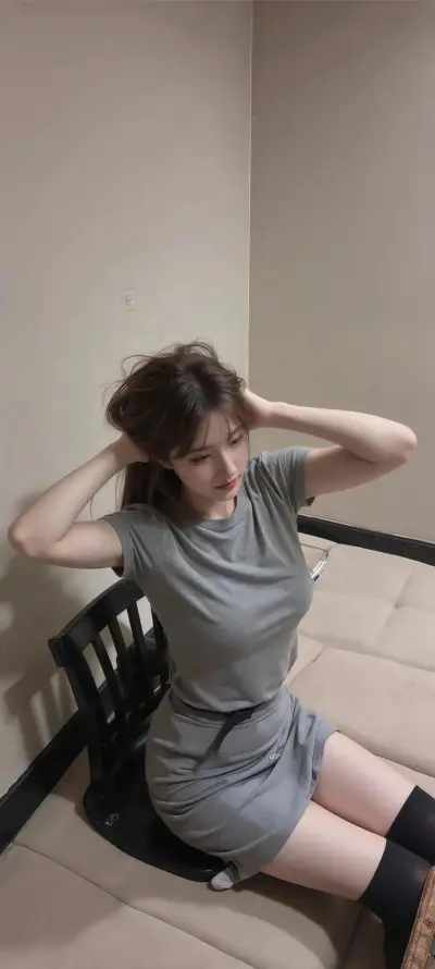 4k坐姿壁纸 - 室内 - 椅子 - 美女「哲风壁纸」