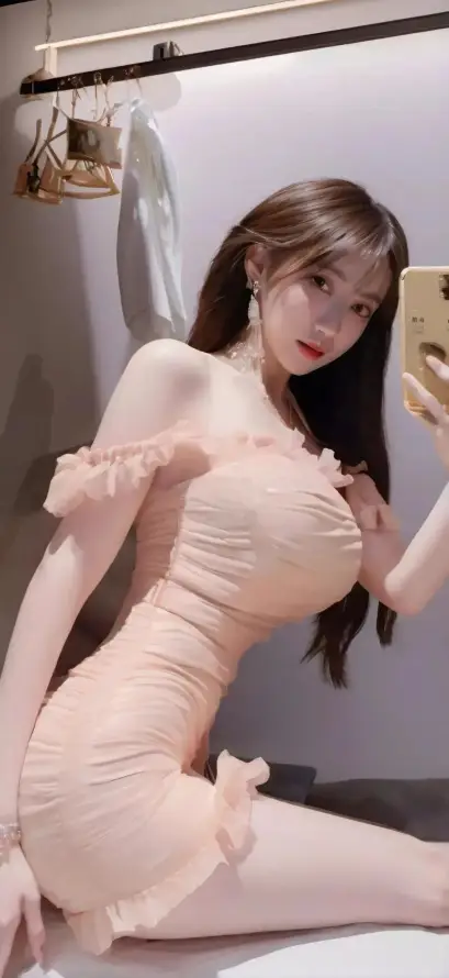 4k室内壁纸 - 红唇 - 美女 - 自拍「哲风壁纸」