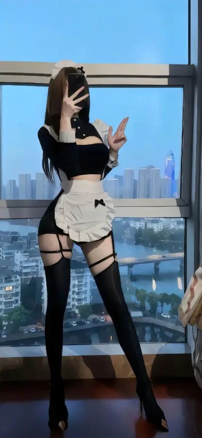 4k丝袜壁纸 - 时尚 - 窗边 - 美女「哲风壁纸」