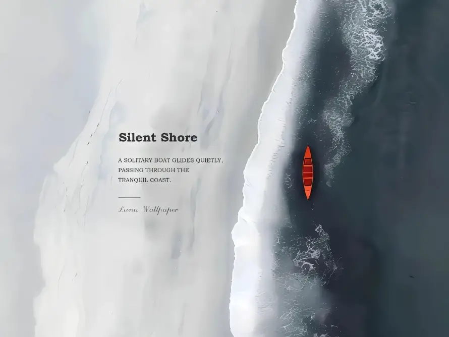 4k俯瞰壁纸 - 平板 - 极简 - 海岸「哲风壁纸」